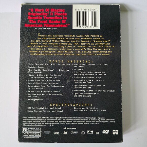 Pulp Fiction Collectors Edition DVD Set By Quentin Tarantino - Picture 8 of 13